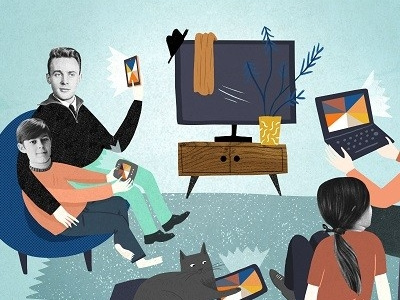 Internet Les Nouvelles Connexions Familiales illustration