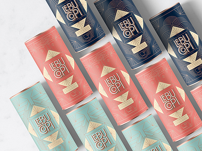 Lebu-Copi art deco blend id new york packing tea visual identity