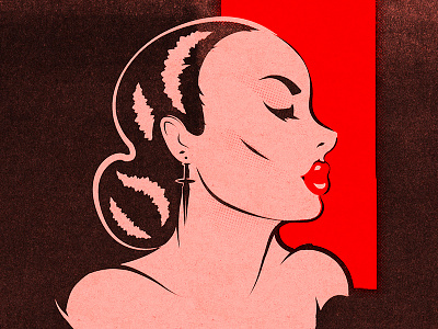 Micheline 50s illustration pinup pinup girl portrait retro retro illustration vintage vintage illustration