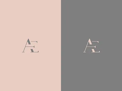AE Monogram ae didot grey illustrator lettering monogram rose vector