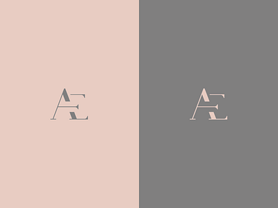 AE Monogram ae didot grey illustrator lettering monogram rose vector