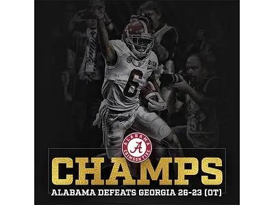 Talegate - National Champion alabama crimson tide football graphic design sports design