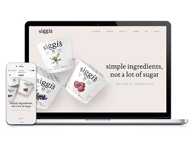 Siggis Dairy Responsive Website art direction icelandic minimal responsive scandinavian uiux web design