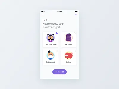 Financial App app design finance game gui iphone minimal ui ux
