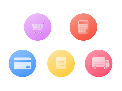 e-commerce icon calculator credit delivery icon shopping shot slip