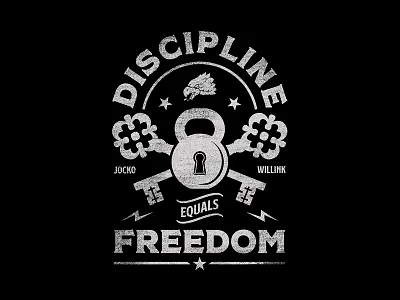 Jocko Willink - Discipline Equals Freedom badge discipline equals freedom jocko willink kettlebell merch t shirt