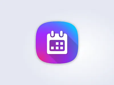 Oi Rooms app icon android app appicon blue brazil calendar gradient icon oi pink purple