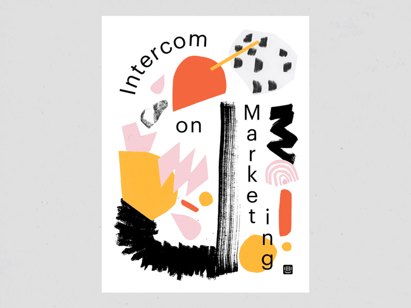 Intercom on Marketing book design illustration marketing paper shapes are fun