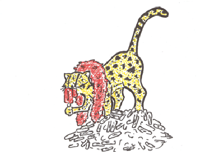 Popsicle Ocelot boa cat illustration ocelot popsicle sharpie