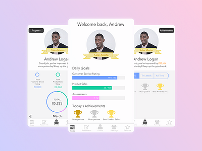 Sales Tracking App app award leaderboard sales tracker ui ux