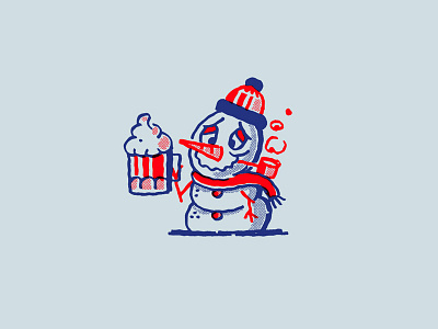 Popular Culture : The Frostman cartoon frosty popular culture sloshed winter