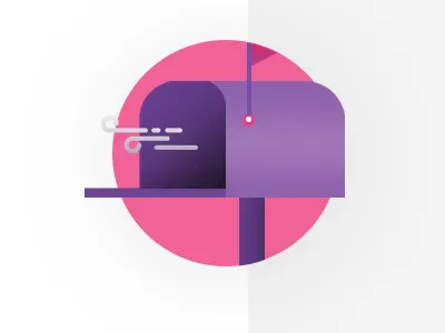 Mailbox - wrong address address flat icon illustration mailbox minimalist ui wrong address