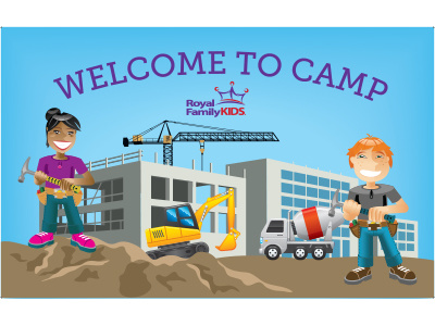 Summer Camp Banner / Royal Family KIDS architecture blueprints construction rfk rfkc royal family kids