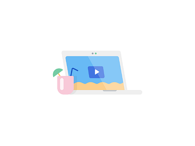 Wistia & Chill beach flat illustration relax tropical