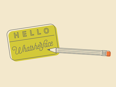 old whatsherface cute hello illustration lime line mad men pencil retro typeform ui ux