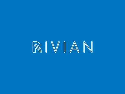 Rivian logo auto branding cars icon illustration letter logo mark