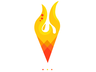 Fire Cream brand ice cream logo