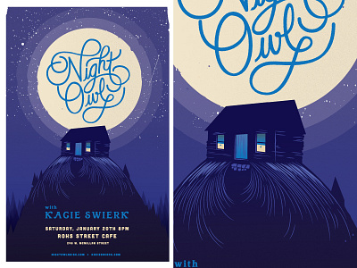 Cabin Monster Poster design illustration music new poster typography