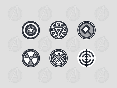 The Avengers avengers black widow captain america comics hawkeye icon icon set icons ironman logo marvel superheroes the incredible hulk thor