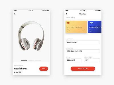 DailyUI #002 checkout credit card dailyui day2 ecommerce form iphone mobile