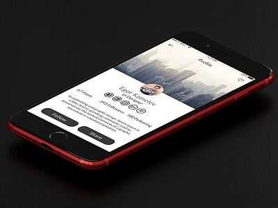 Profile Screen Design app design graphic iphone mobile profile ui ux web