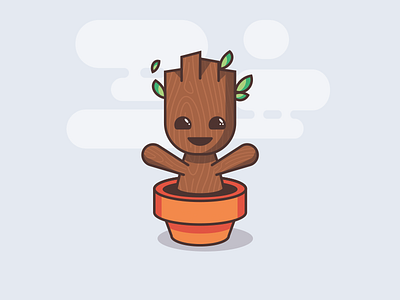 Groot character galaxy gotg groot guardians mini plant pot