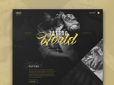 Tattoo studio | Web design inspiration black design piercing studio tattoo web webdesign