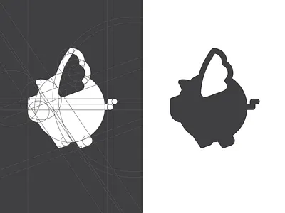 Flying Pig Refined branding design flying icon identity illustration logo mark pig symbol vector