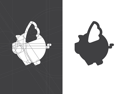 Flying Pig Refined branding design flying icon identity illustration logo mark pig symbol vector