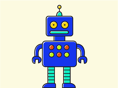 Freebie Robot flat freebie illustration robot vector