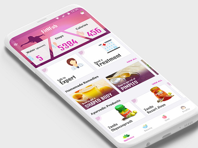 Girls Wellness App | FitNFab beauty diet fitness girls health insights homemade remedy products remedies s8 ui ux wellness