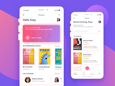 Book App for Booklover app book booklover bright design interaction interface mobile purple shot ui ux