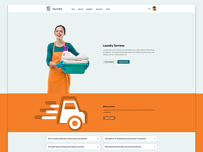 laundry website design UI/UX design laundry uiux website