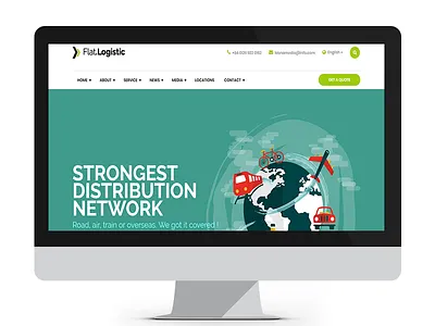 Flat Logistic - SEO, Social Media & Multipurpose HTML5 Template flat flat design html5 logistic seo social media