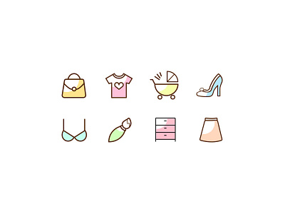 Multicolor clothing icon clothing icon multicolor