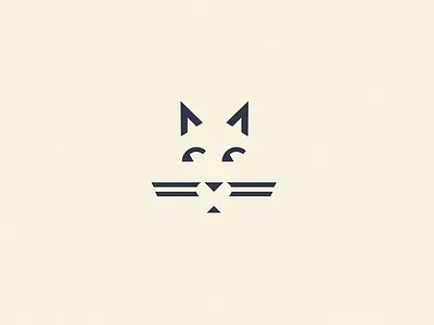 A cat cat illustration logo