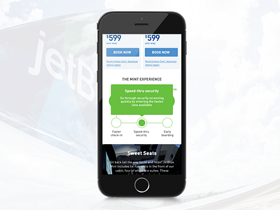 Jetblue - The Mint Experience airlines booking jetblue mint mobile product travel ux visual