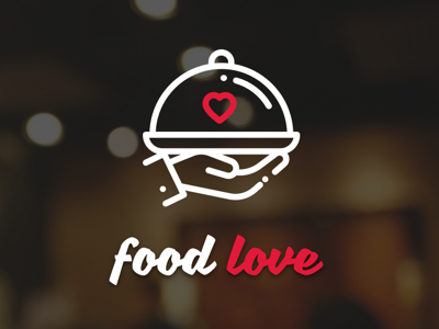 Food Love Logo app branding design logo web design