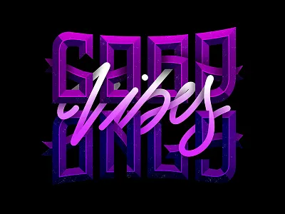 127/365 Good Vibes Only graphism handlettering illustration ipad lettering lettrage logotype procreate type typography