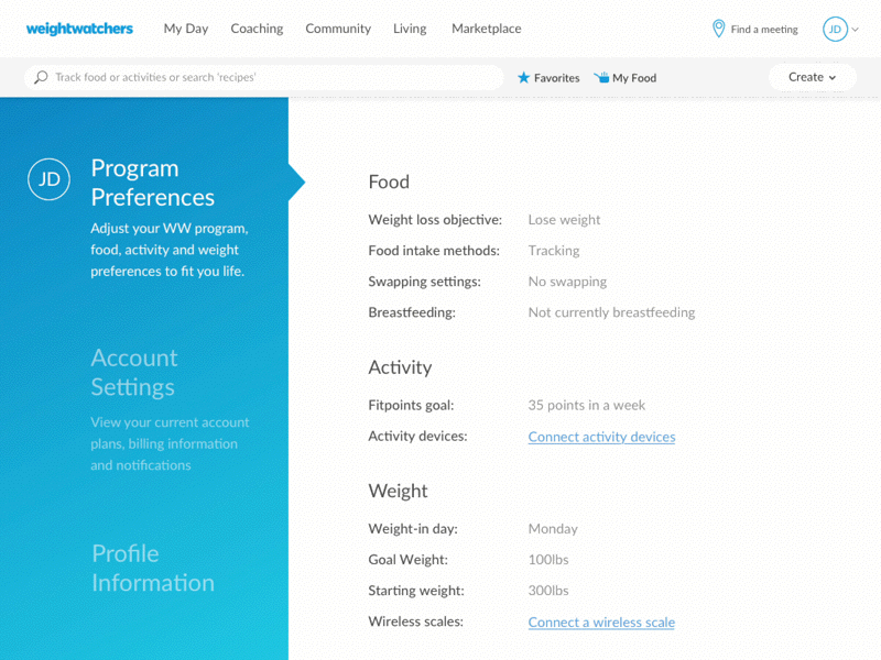 Settings animation settings ui ux web