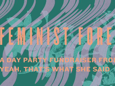 Feminist Foremothers distortion floral graphic layering typography