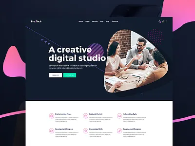 Synergia agencies aplication app digital it product startups technology theme wordpress