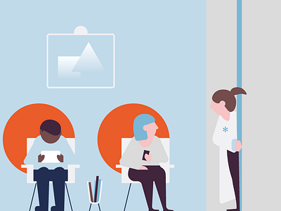 Cheapnet - Waiting Room connection flat illustration internet provider service wait waiting room wireless