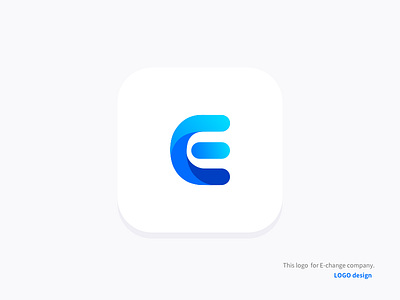 E-change design icon letter