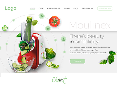 Web Design - Vegetables Slicers accessories graphic design healthy slicers vegetables web web design