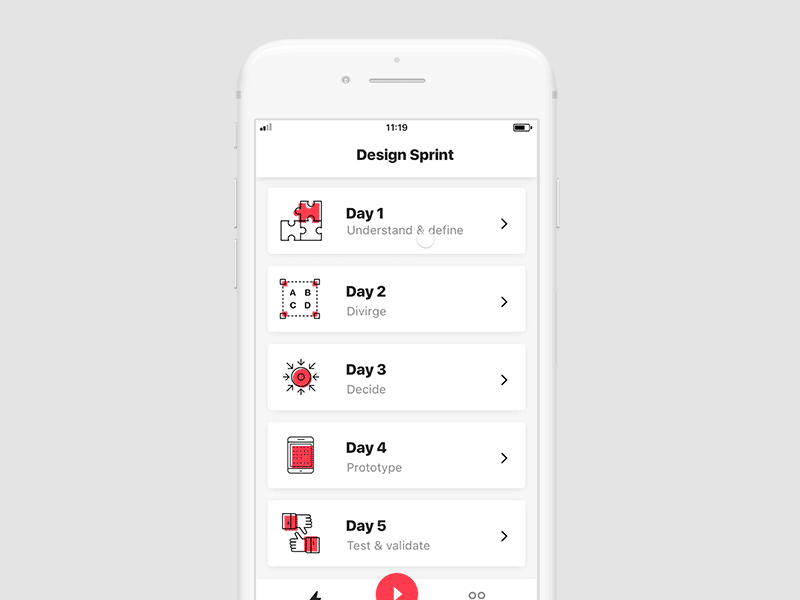 ENSO - Design Sprint app android animation app clean design enso framer ios mobile sprint ui ux