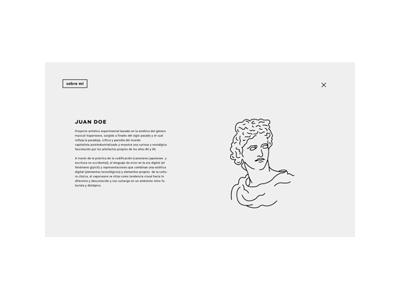 Juan Doe Website Screen 2d after effects animation contact gallery interface screen scroll ui ux web website