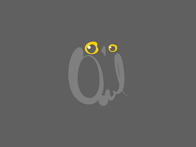 Oh it's Owl! 🦉 character illustration lettering night owl tereza cenic typography vision