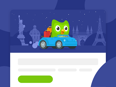 New Year's Email 2018 duolingo email illustration layout learning newsletter sean dockery travel