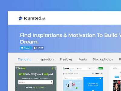 1curated.cf | Directory for designers curation designers ui ux web design